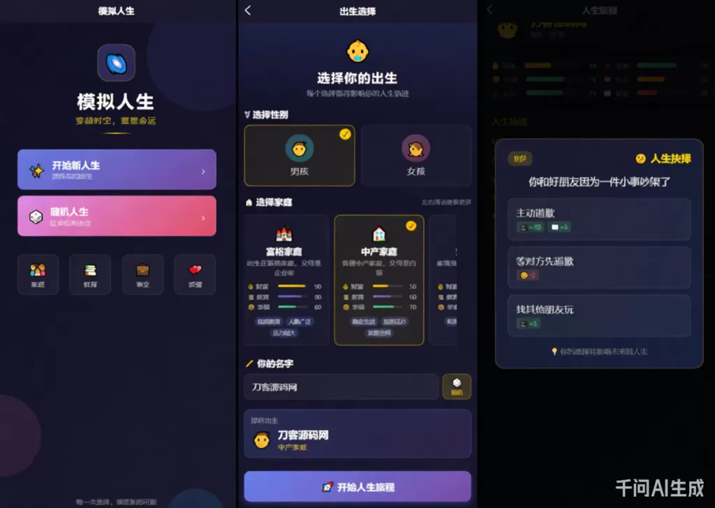 人生模拟器 小程序版本-心云阁