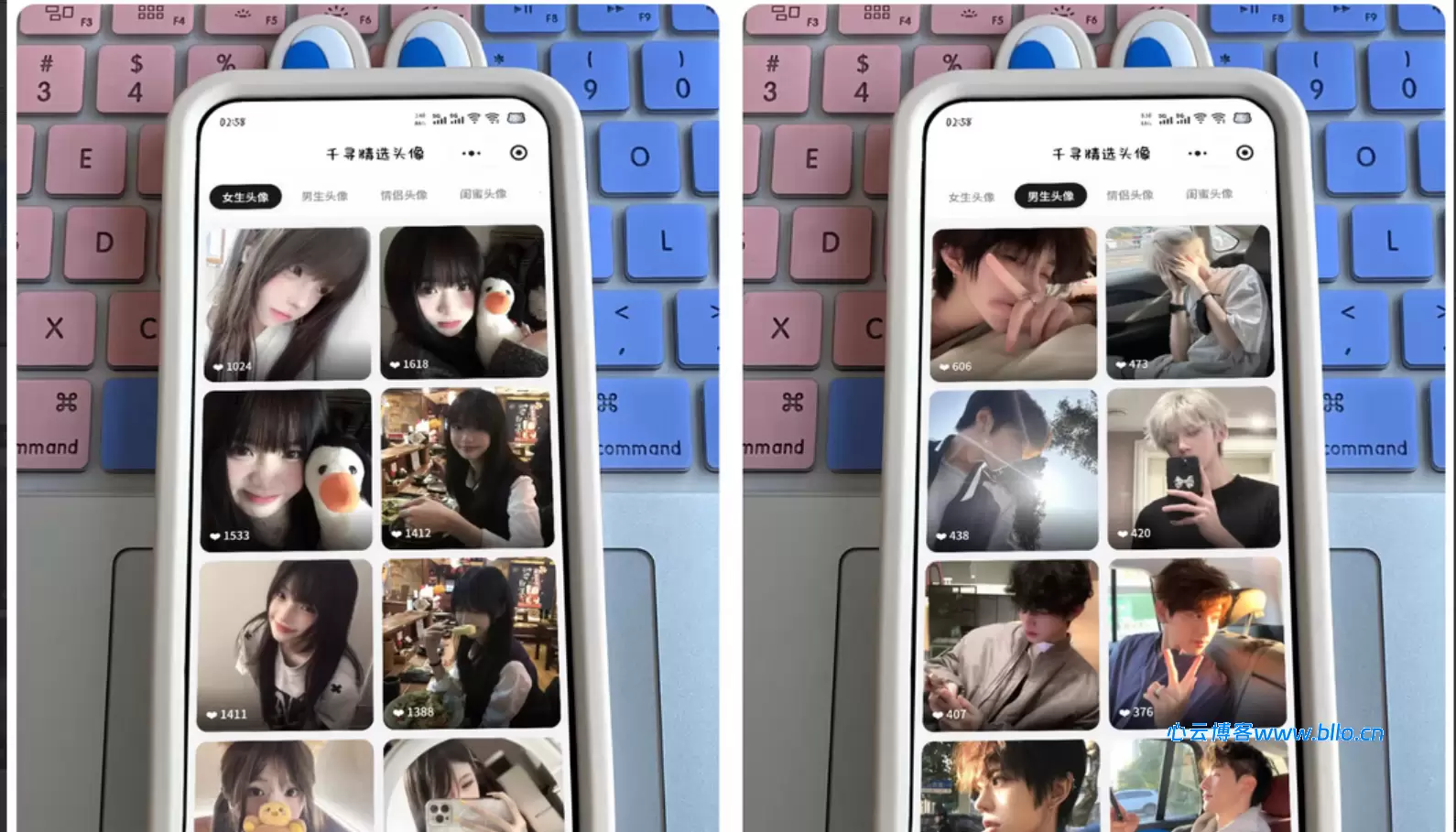 千寻百念精选头像小程序源码-心云阁