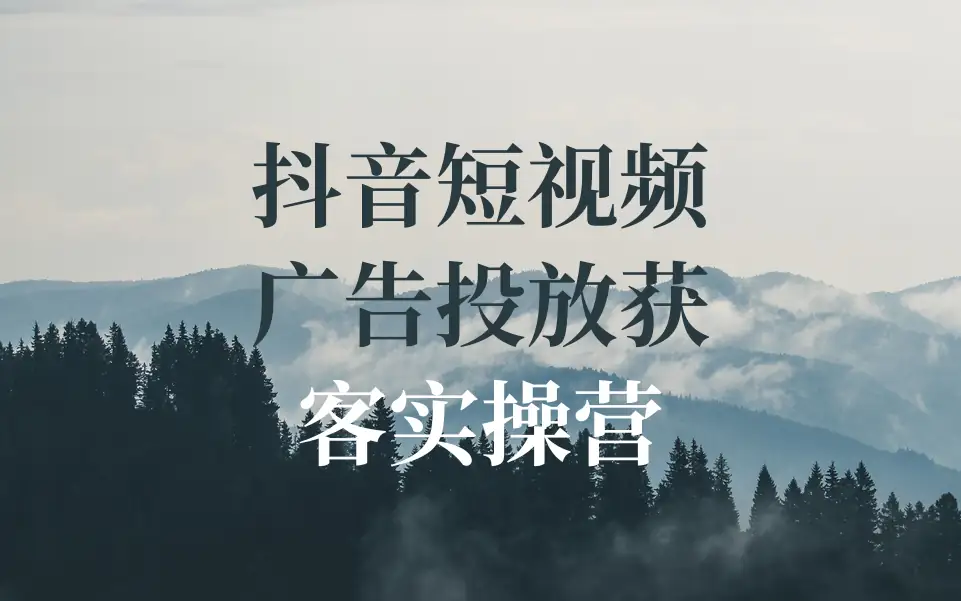 专投放 郑老师抖音广告投放获客实操营个2026最新互联网 创业教程-心云阁