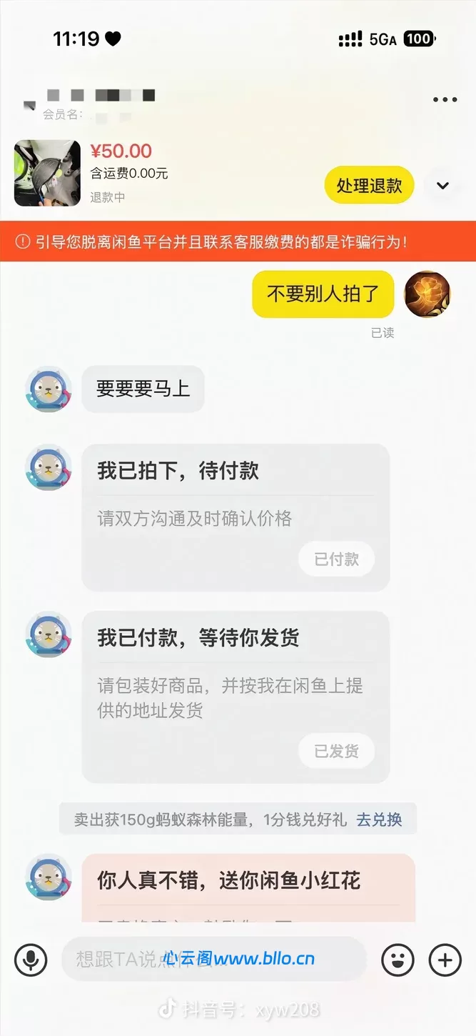 闲鱼遇到屠龙到手刀，50块钱买了一颗白菜-心云阁